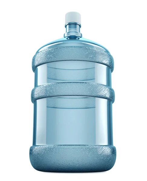 Große Wasserflasche für Lieferdienste isoliert auf weißem Rücken — Stockfoto