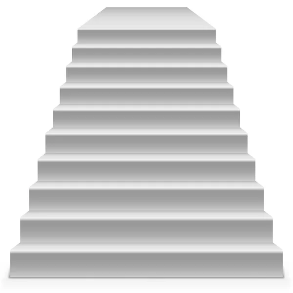Білі кроки до п'єдесталу Векторний шаблон — стоковий вектор