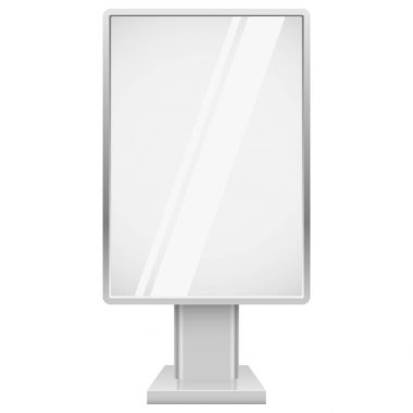 Boş dikey reklam sokak görüntü vektör şablon isolat