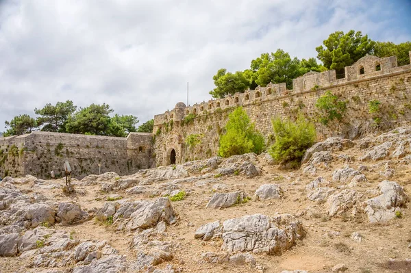 Ancient Fortezza of Rethymno wall at Crete, Greece. — Stock Photo, Image