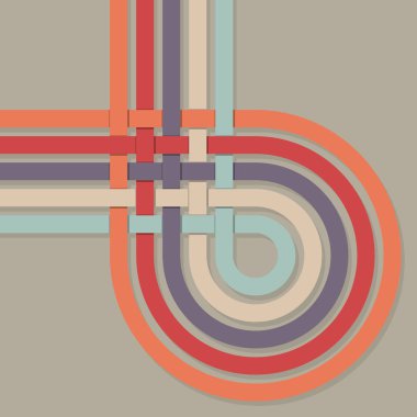 Retro renk çizgili vektör arka plan döngü.