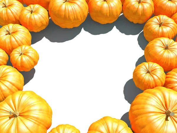 Naranja panpkin marco otoño fondo —  Fotos de Stock