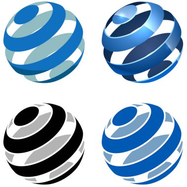 Soyut çizgili küre vektör işareti