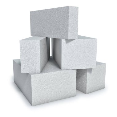 Aerated concrete wall construction blocks clipart