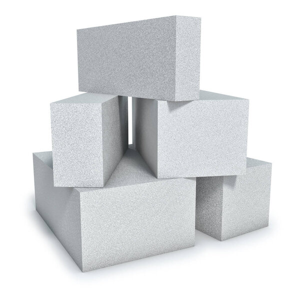 Aerated concrete wall construction blocks