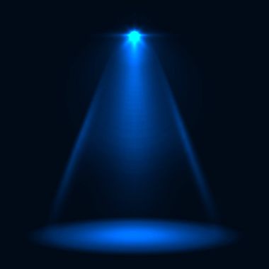 Abstract blue stage spotlight vector background. clipart