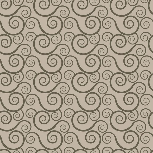 Abstrato espiral sem costura redemoinhos padrão vetorial — Vetor de Stock