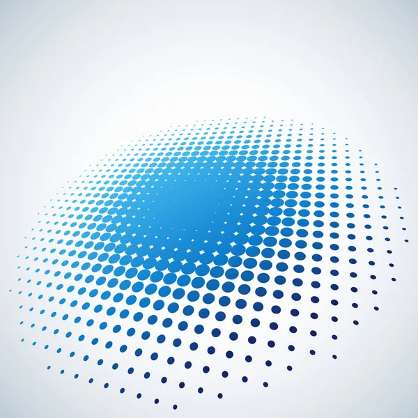 Abstract blauw halftone plek vector achtergrond — Stockvector