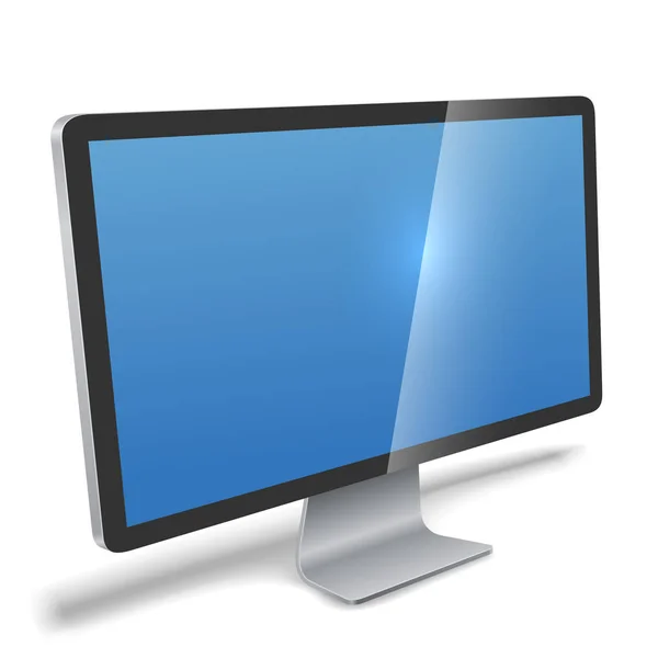 Moderne monitor realistische vectorillustratie. — Stockvector