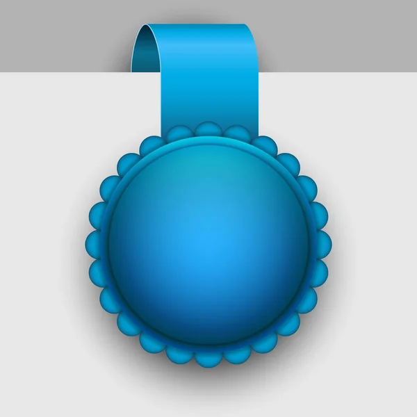 Modèle vectoriel de balise rosette bleue hiver . — Image vectorielle