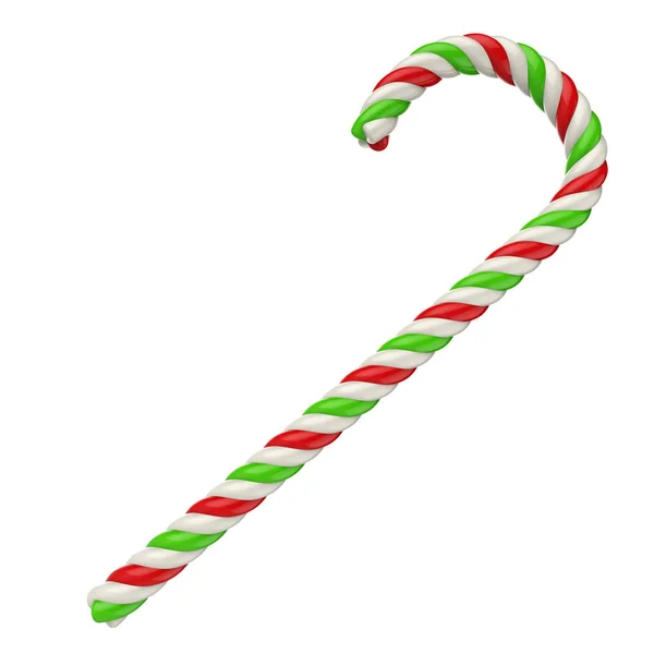 White, red and green candy cane — Stock Photo, Image