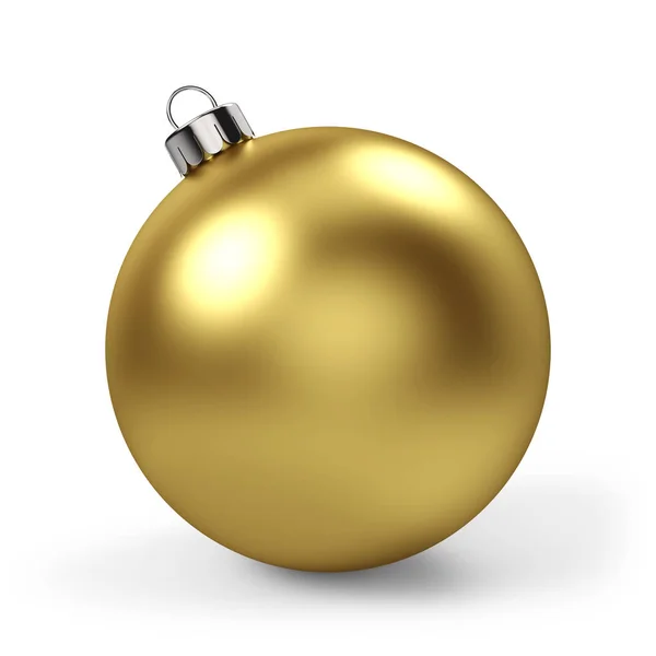 Різдвяні прикраси золотий м'яч — стокове фото
