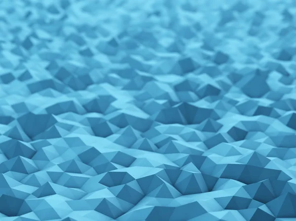 Abstrakte blaue polygonale 3D-Oberfläche Hintergrund. — Stockfoto