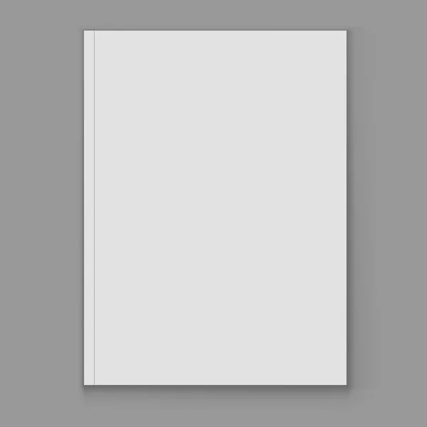 空白の白い雑誌の表紙ページ ベクトル テンプレート — ストックベクタ