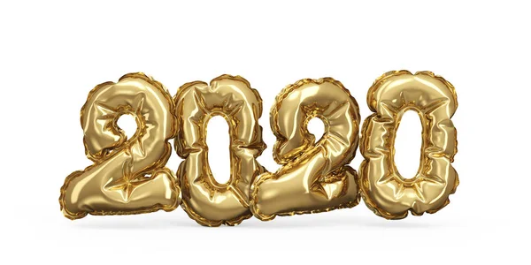 New 2020 Year Gold Foil Balloons — Stock fotografie