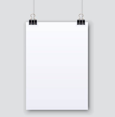 Gölgeli boş beyaz kağıt sayfa