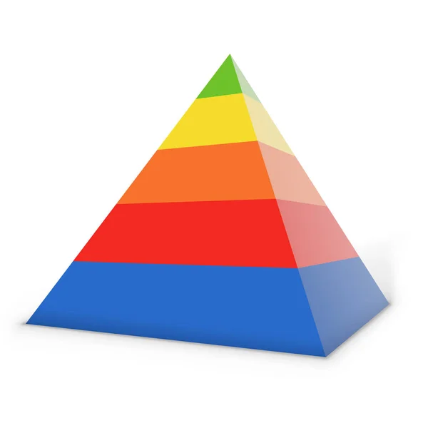 Colorful layered pyramid — Stock Vector