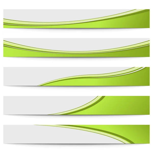 Ljusgröna web business banderoller — Stock vektor