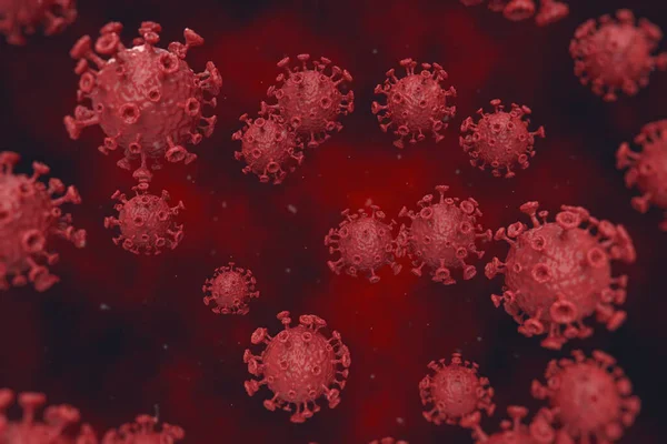 Coronavirus Agenti Flusso Astratto Illustrazione Sfondo Del Virus Medico Covid — Foto Stock