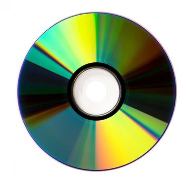 Beyaz arka plan üzerinde DVD Cd disk.