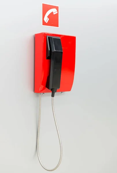 Red vintage telephone — Stock Photo, Image
