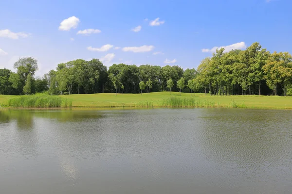 Paysage d'été avec lac — Photo