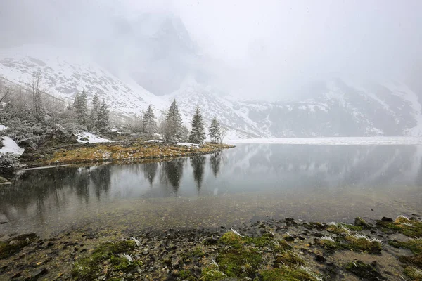 Lago Invierno Morskie Oko Vistas Las Montañas —  Fotos de Stock