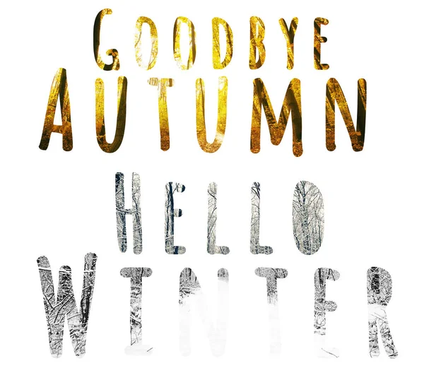 Nashledanou na podzim, zimu hello — Stock fotografie