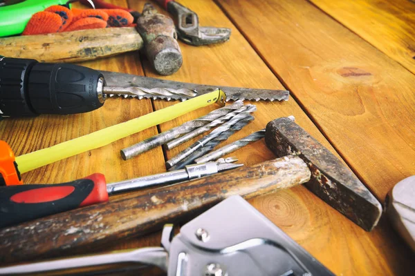 Conjunto de diferentes equipamentos de construção — Fotografia de Stock