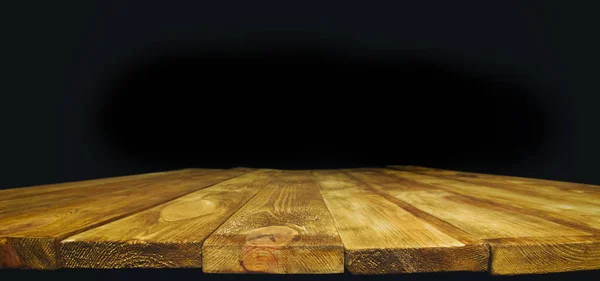 Dark wooden table — Stock Photo, Image