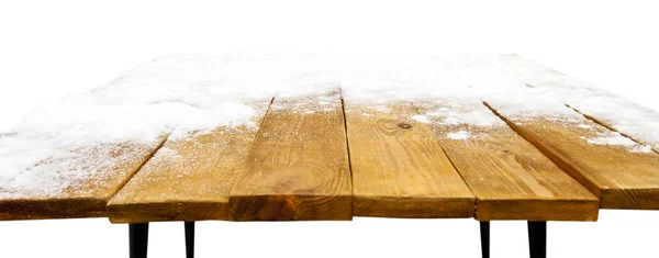 Desk covered by snow — Stock Photo, Image