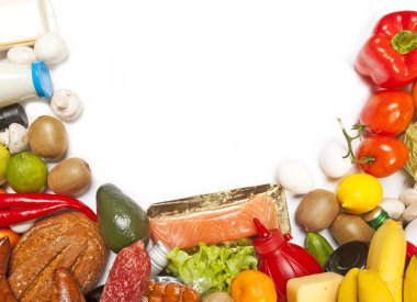 Küme farklı gıda ürünleri