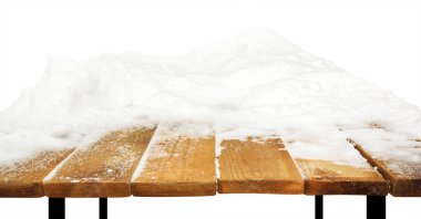 Ahşap Resepsiyon tarafından kar kaplı