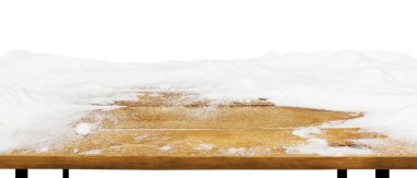 Ahşap Resepsiyon tarafından kar kaplı