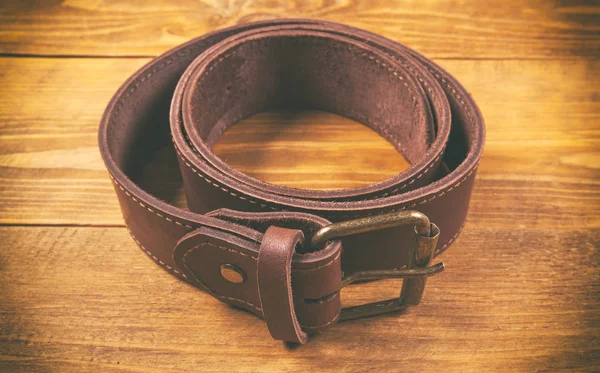 One man's leather belt — Stock Photo, Image