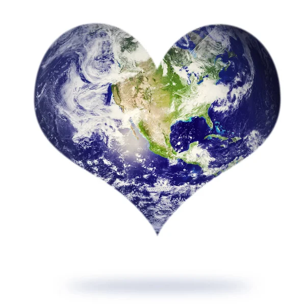 Heart made from earth — Stock Photo, Image