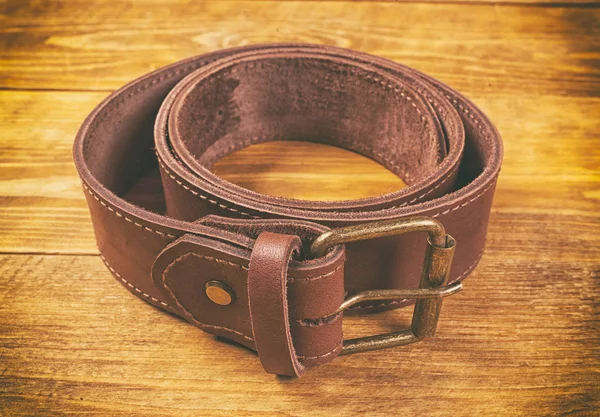 One man's leather belt — Stock Photo, Image