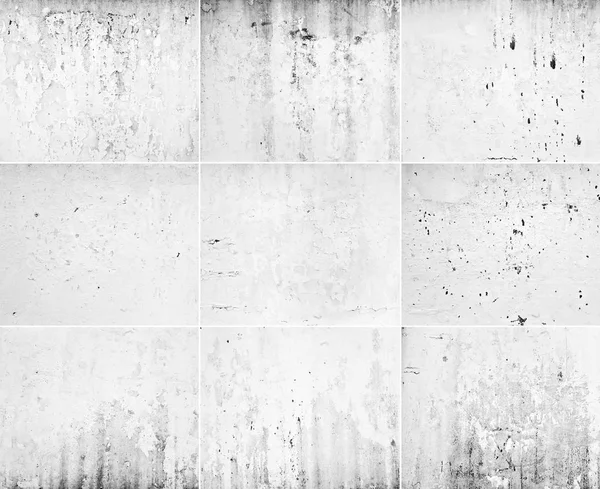 Set Nine Different Old Wall Backgrounds — Stock Photo, Image