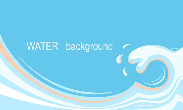 Vatten stänk bakgrund för texten — Stock vektor