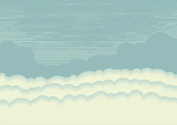 Vector clouds background illustration for text — Stock Vector