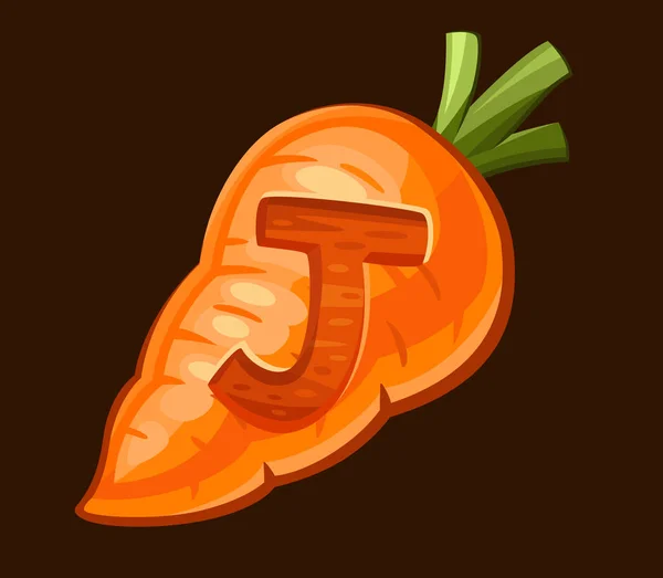 Иконка морковки для слот-игры — стоковый вектор