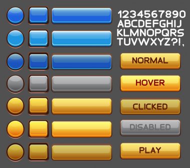 Oyun düğmelerinin GUI paketi