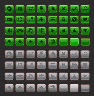 Oyun düğmelerinin GUI paketi