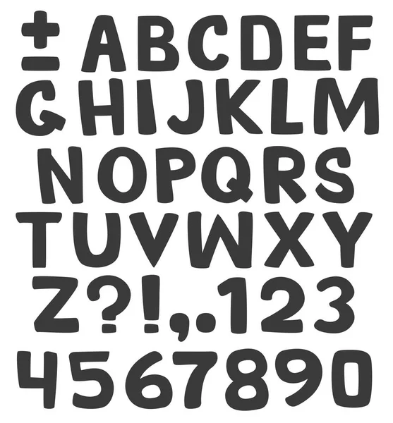 Svart alfabetet på vit bakgrund — Stock vektor