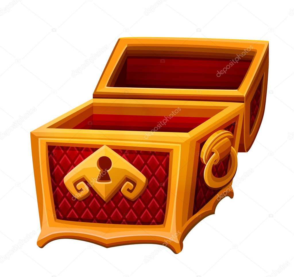 Empty golden chest