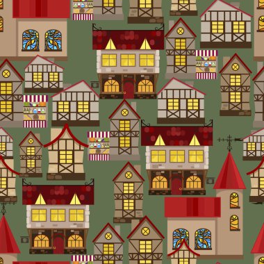 Ortaçağ Şehir seamless modeli