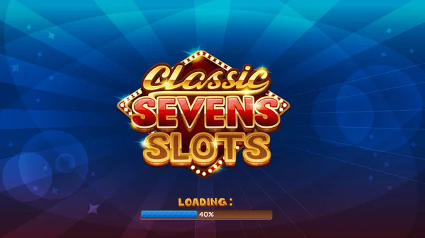 Tela de carregamento para jogo de slots —  Vetores de Stock