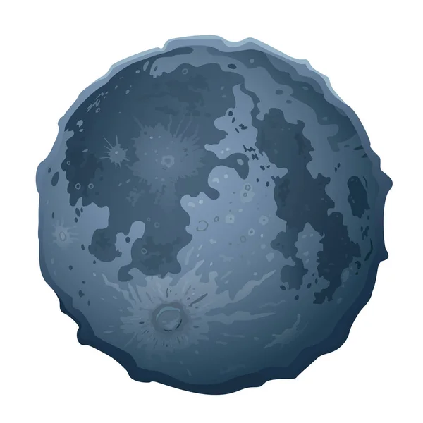 Lune isolée sur blanc — Image vectorielle