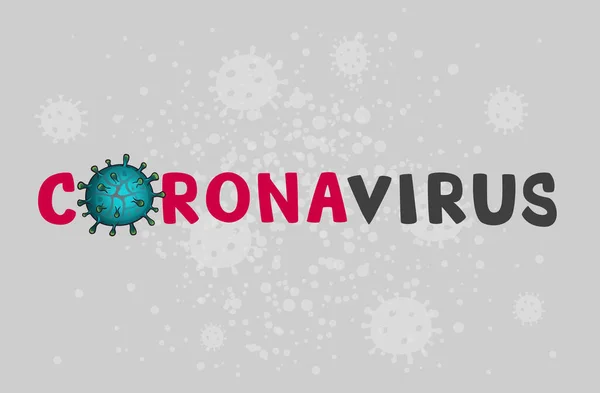 Logo Coronavirus Con Fondo Ilustración Vectorial — Vector de stock