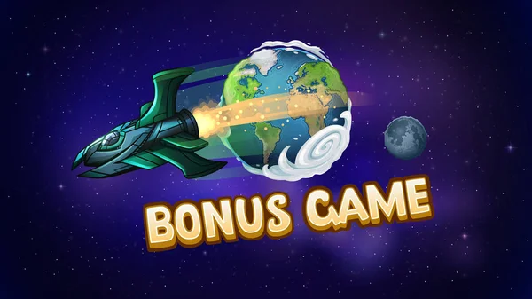 Slot Oyunu Için Bonus Oyun Ekranı Vektör Illüstrasyonu — Stok Vektör